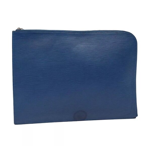 LOUIS VUITTON Epi Pochette Jules GM Clutch Bag Blue - Picture 2 of 16